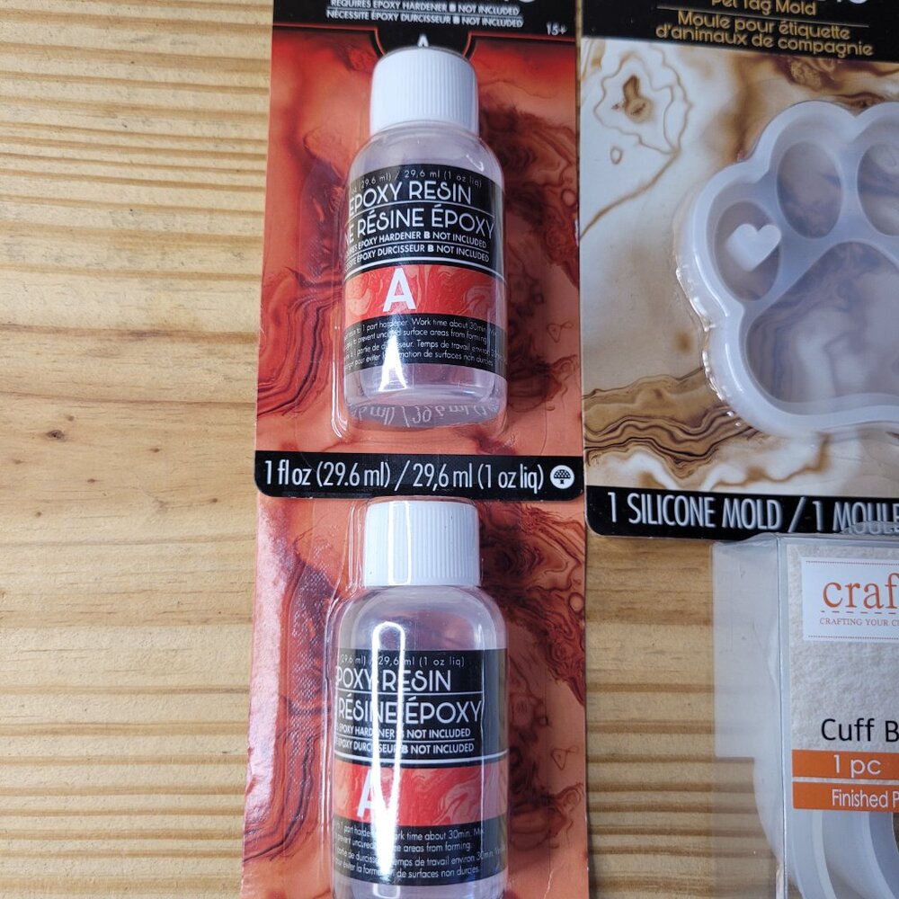 Resin Bracelet and Keychain Crafting Kit Epoxy Resin Hardener Pigment Ink Molds - Picture 3 of 10